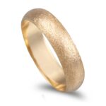 Aliança meia cana média em ouro rosa - 5mm