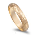 Aliança meia cana média em ouro rosa - 4mm de largura