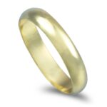 Aliança meia cana média em ouro verde - 4mm