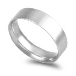 Aliança ouro branco – Anilha amendoada 5,5mm