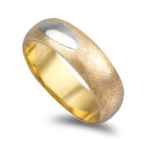 Aliança bicolor - 6mm