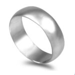 Aliança ouro branco - Meia Cana Vistosa Leve 5,5mm
