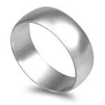 Aliança ouro branco - Meia Cana Vistosa Leve 6,5mm