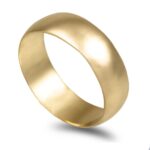 Aliança ouro amarelo – Meia Cana Vistosa Leve 5,5mm