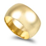 Aliança ouro amarelo - Meia Cana Vistosa 11mm
