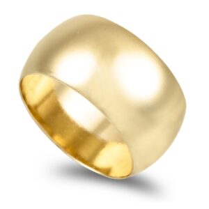 Aliança ouro amarelo - Meia Cana Vistosa 11mm