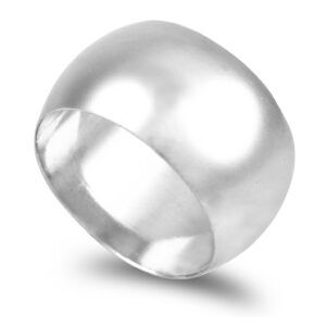Aliança ouro branco - Meia Cana Vistosa 12mm