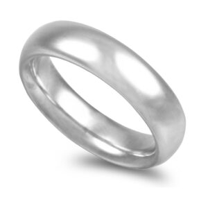 Aliança ouro branco – Amêndoa 6,5mm