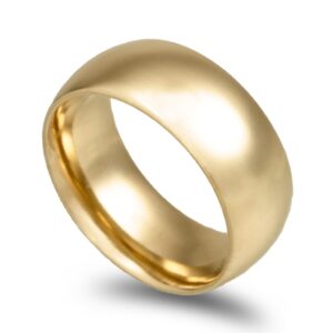 Aliança ouro amarelo – Amêndoa Leve 8mm