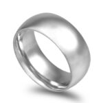 Aliança ouro branco – Amêndoa Leve 8mm