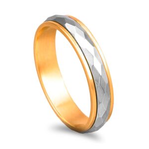 Aliança em ouro bicolor - 5mm