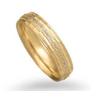 Aliança ouro franco com 4mm de largura