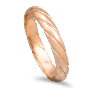 Aliança torcida em ouro rosa - 3,5mm de largura