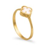 Anel madrepérola em ouro amarelo de 19.2kl