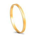 Aliança ouro amarelo com lapidação - 2mm