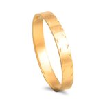 Aliança ouro amarelo com lapidação em X - 3mm