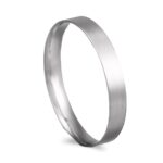 Aliança ouro branco com acabamento acetinado - 3mm