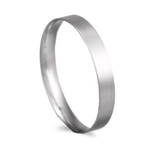 Aliança ouro branco com acabamento acetinado - 3mm