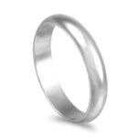 Aliança ouro branco - Meia Cana Alta 3,8mm