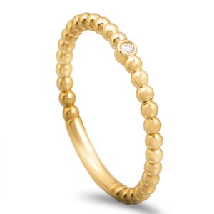 Anel ouro amarelo com Diamante