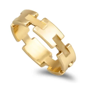 Aliança Ouro Amarelo 19,2KL Recortada Com 5mm De Largura
