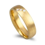 Aliança ouro franco acetinada - 5mm
