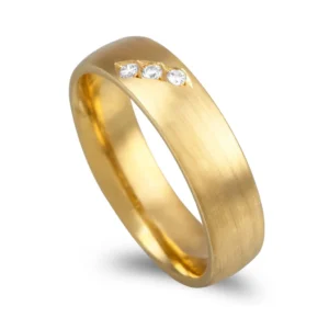 Aliança ouro franco acetinada - 5mm
