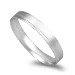 Aliança Ouro Branco Acetinada