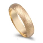 Aliança meia cana média em ouro rosa - 5mm