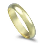 Aliança meia cana média em ouro verde - 4mm