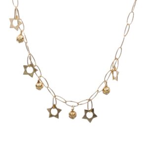 COLAR COM ESTRELAS E CONTAS DE VIANA EM OURO DE 19,2KL