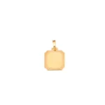 Medalha papiro cantos quadrados em ouro 19.2kl