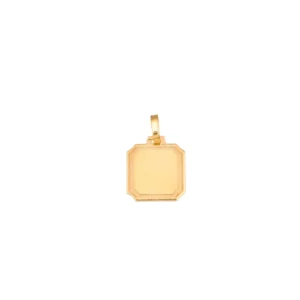 Medalha papiro cantos quadrados em ouro 19.2kl