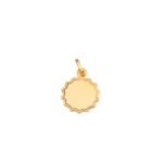 Medalha redonda em ouro 19.2kl - 4mm