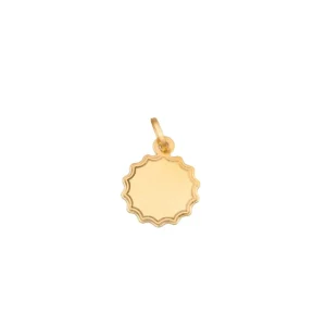Medalha redonda em ouro 19.2kl - 4mm