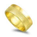 Aliança ouro amarelo e verde de 19,2kl - 7mm