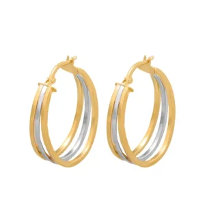 Argolas ouro tricolor ocas