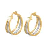 Argolas em ouro bicolor ocas