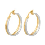 Argolas em ouro bicolor de 19,2kl