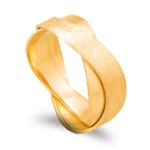Aliança entrelaçada em ouro amarelo - 5mm