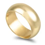 Aliança ouro amarelo - Meia Cana Média 8,0mm