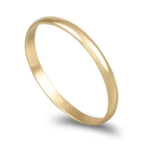 Aliança ouro amarelo - Meia Cana Média 2,0mm