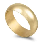 Aliança ouro amarelo - Meia Cana Média 7,0mm