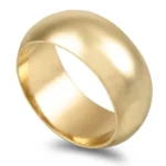 Aliança ouro amarelo - Meia Cana Média 9,0mm