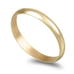 Aliança ouro amarelo - Meia Cana Média 3,0mm