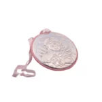 Medalha De Berço Cor-De-Rosa Com Anjo