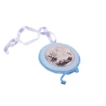Medalha Anjo Com Música Azul