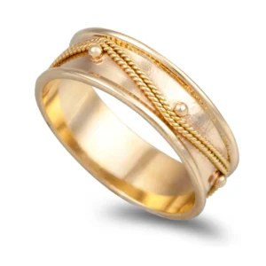 Aliança Em Ouro Amarelo 19,2KL Com 6mm