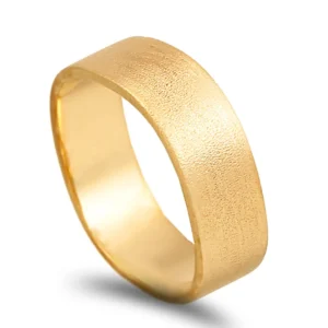 Aliança ouro amarelo quadrada - 6mm