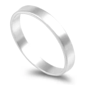 Aliança ouro branco – Anilha 3mm